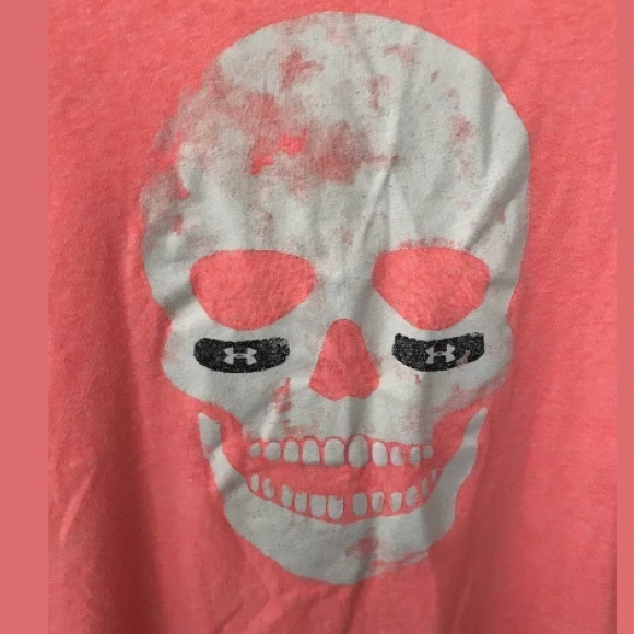 5/$20 UA Coral Skull Top Youth XL (or Adult Small) - Picture 2 of 4